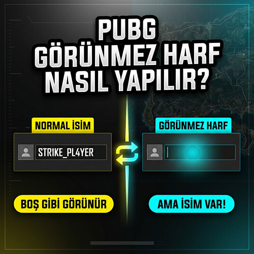 PUBG Görünmez Harf Nasıl Yapılır?
