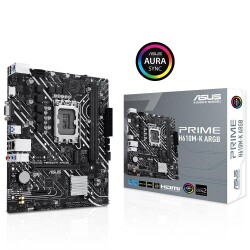 Asus PRIME H610M-K ARGB DDR5 Intel 1700p 5600 HDMI VGA M2 USB3.2 mATX 2XDIMM SLOTS,MAX.96GB, ASUS 5X PROTECTION III, AURA RGB - ASUS