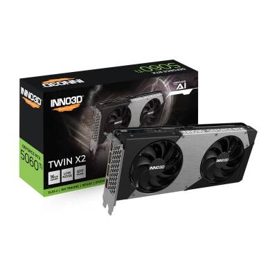 Inno3D RTX5060Ti 16GB Twin X2 OC 128Bit GDDR7 3xDP, HDMI - 1