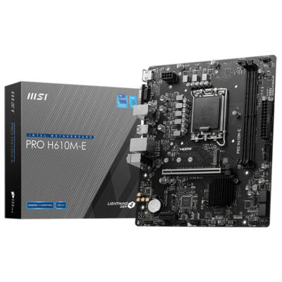 MSI PRO H610M-E 1700P DDR5 SES GLAN HDMI/VGA SATA3 USB3.2 mATX - 1