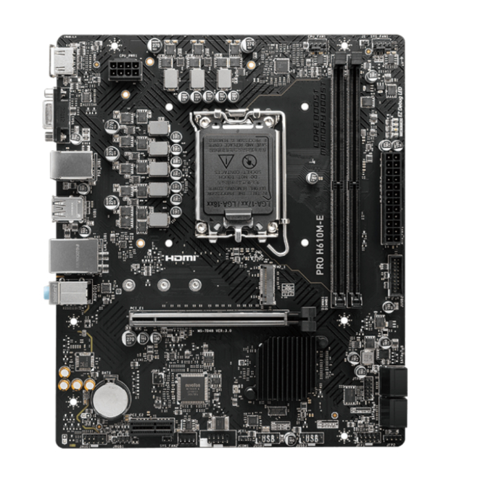 MSI PRO H610M-E 1700P DDR5 SES GLAN HDMI/VGA SATA3 USB3.2 mATX - 2