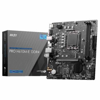MSI PRO H610M-E DDR4 SOKET 1700 3200(OC) HDMI VGA M.2 USB3.2 1x 1G LAN mATX - MSI