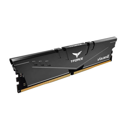 Team T-Force Vulcan Black 16GB 1x16GB 6000Mhz DDR5 CL38 Gaming Ram (FLBD516G6000HC38G01) - 1