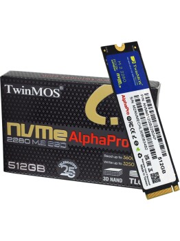 TwinMOS NVMe512GB2280AP 512GB M.2 PCIe Gen3 NVMe SSD (3600-3250Mb/s) - TwinMos