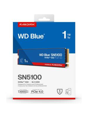 WD 1TB Blue SN5100 m2.nvme SSD Disk WDS100T5B0E 7100 -6700 MB/s, PCIe® Gen4 - 3