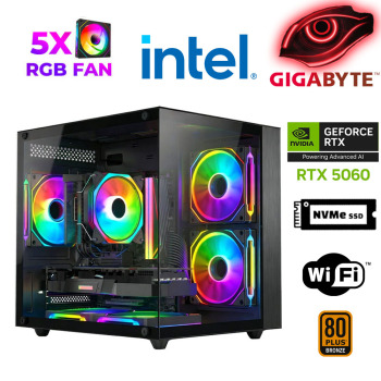 Xaser Air X10 i5 14400F 16GB DDR5 Ram 512GB M.2 NVMe SSD 8GB RTX5060 Masaüstü Oyuncu Bilgisayarı - Xaser