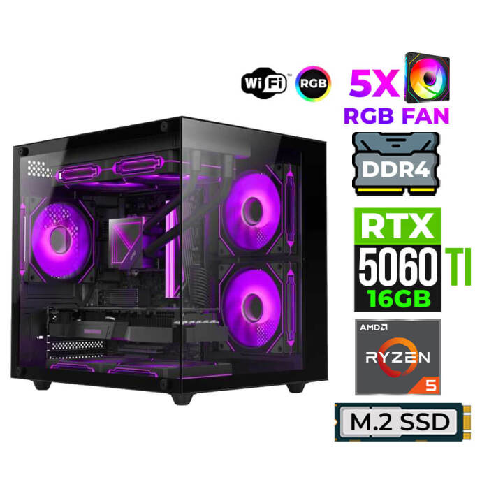 Xaser Astra X170 Ryzen 5 5600X 32GB Ram 1TB M.2 NVMe SSD 16GB RTX5060 Ti Oyuncu Tavsiye Sistem - 1