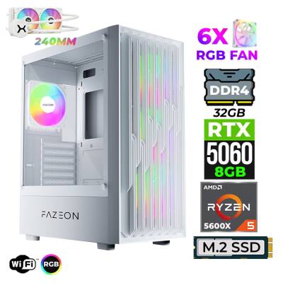 Xaser Astra X270 Ryzen 5 5600X 32GB Ram 1TB M.2 NVMe SSD 8GB RTX5060 Sıvı Soğutmalı Oyuncu Tavsiye Sistem - 1