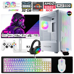 Xaser Astra X330 Ryzen 5 5600X 32GB Ram 1TB M.2 NVMe SSD 16GB RX9060 XT Sıvı Soğutmalı 24,5