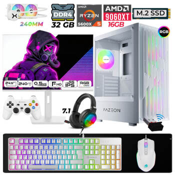 Xaser Astra X330 Ryzen 5 5600X 32GB Ram 1TB M.2 NVMe SSD 16GB RX9060 XT Sıvı Soğutmalı 24,5