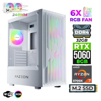 Xaser Astra X350 Ryzen 7 5700X 32GB Ram 1TB M.2 NVMe SSD 8GB RTX5060 Sıvı Soğutmalı Oyuncu Tavsiye Sistem - Xaser