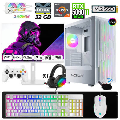 Xaser Astra X400 Ryzen 7 5700X 32GB Ram 1TB M.2 NVMe SSD 16GB RTX5060 Ti Sıvı Soğutmalı 24,5