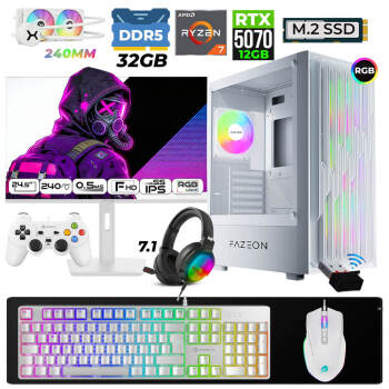 Xaser Astra X650 Ryzen 7 7700X 32GB DDR5 Ram 1TB M.2 NVMe SSD 12GB RTX5070 Sıvı Soğutmalı 24,5