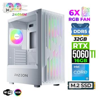 Xaser Astra X680 i5 14400F 32GB DDR5 Ram 1TB M.2 NVMe SSD 16GB RTX5060 Ti Sıvı Soğutmalı Oyuncu Bilgisayarı - Xaser