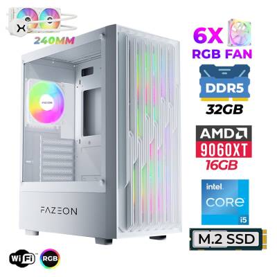 Xaser Astra X700 i5 14400F 32GB DDR5 Ram 1TB M.2 NVMe SSD 16GB RX9060 XT Sıvı Soğutmalı Oyuncu Tavsiye Sistem - 1