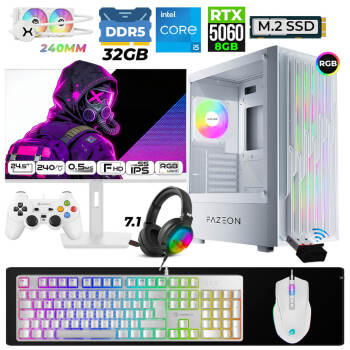 Xaser Astra X710 i5 14400F 32GB DDR5 Ram 1TB M.2 NVMe SSD 8GB RTX5060 Sıvı Soğutmalı 24,5