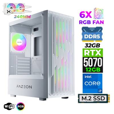 Xaser Astra X770 i7 14700F 32GB DDR5 Ram 1TB M.2 NVMe SSD 12GB RTX5070 Sıvı Soğutmalı Oyuncu Tavsiye Sistem - 1