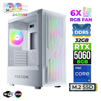 Xaser Astra X830 i9 14900KF 32GB DDR5 Ram 1TB M.2 NVMe SSD 8GB RTX5060 Sıvı Soğutmalı Oyuncu Tavsiye Sistem - Xaser