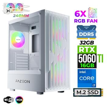 Xaser Astra X840 i9 14900KF 32GB DDR5 Ram 1TB M.2 NVMe SSD 16GB RTX5060 Ti Sıvı Soğutmalı Oyuncu Bilgisayarı - Xaser