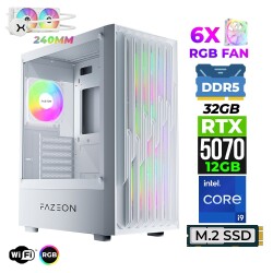 Xaser Astra X850 i9 14900KF 32GB DDR5 Ram 1TB M.2 NVMe SSD 12GB RTX5070 Sıvı Soğutmalı Oyuncu Tavsiye Sistem - Xaser