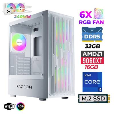 Xaser Astra X860 i9 14900KF 32GB DDR5 Ram 1TB M.2 NVMe SSD 16GB RX9060 XT Sıvı Soğutmalı Oyuncu Tavsiye Sistem - 1