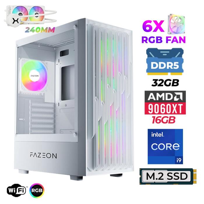 Xaser Astra X860 i9 14900KF 32GB DDR5 Ram 1TB M.2 NVMe SSD 16GB RX9060 XT Sıvı Soğutmalı Oyuncu Tavsiye Sistem - 1
