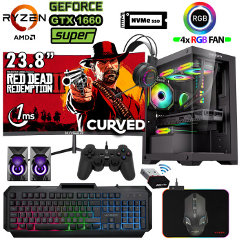 Xaser Blood x40 Ryzen 5 5500 32GB Ram 1TB M.2 SSD 6GB GTX1660 Super 23.8 Oyuncu Tavsiye Sistem - Xaser