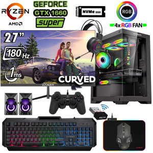 Xaser Blood x50 Ryzen 5 5500 32GB Ram 1TB M.2 SSD 6GB GTX1660 Super 27 180Hz Oyuncu Tavsiye Sistem - Xaser