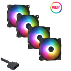 XASER CF03 FRGB Sessiz 12cm 4'lü Set Kasa Fanı - Xaser