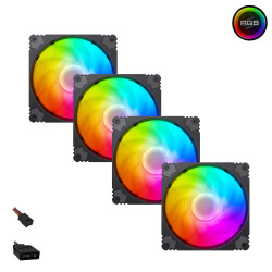 XASER CF04 ARGB Sessiz 12cm 4'lu Set Kasa Fanı - Xaser