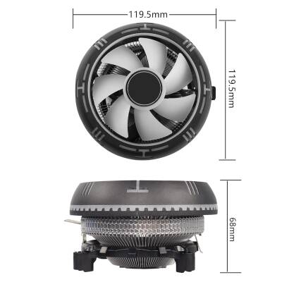 XASER CL-286 UFO RGB CPU FAN LGA 775/115X/1200/1700/AM2/AM3 İslemci Fanı - 5