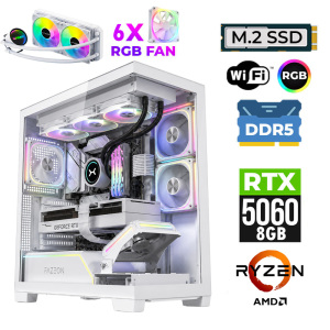 Xaser Clove X20 Ryzen 7 5700X 32GB Ram 1TB M.2 NVMe SSD 8GB RTX5060 Sıvı Soğutmalı Oyuncu Bilgisayarı - Xaser
