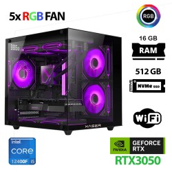 Xaser Cube X170 i5 12400F 16GB Ram 512GB M.2 NVMe SSD 6GB RTX3050 Masaüstü Oyuncu Bilgisayarı - 1