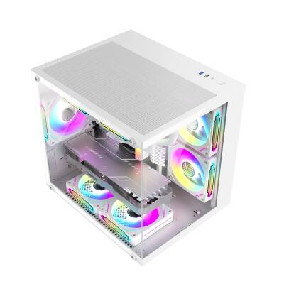 Xaser Cube X80 Ryzen 7 5700x 32GB Ram 1TB M.2 NVMe SSD 8GB RTX5060 Ti Beyaz Masaüstü Oyuncu Bilgisayarı - 3