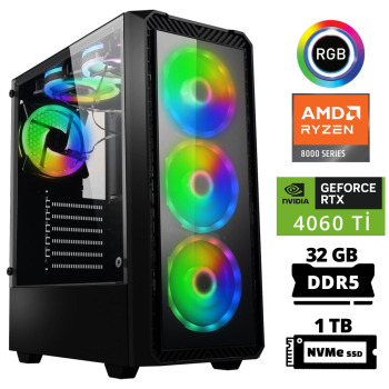 Xaser Delux X24 Ryzen 5 8400F 32GB DDR5 Ram 1TB M.2 NVMe SSD 8GB RTX4060 Ti Oyuncu Tavsiye Sistem - Xaser