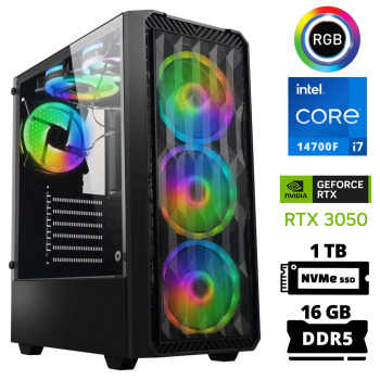 Xaser Delux X78 i7 14700F 16GB DDR5 Ram 1TB M.2 NVMe SSD 6GB RTX3050 Oyuncu Tavsiye Sistem - Xaser
