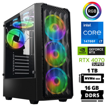 Xaser Delux X86 i7 14700F 16GB DDR5 Ram 1TB M.2 NVMe SSD 12GB RTX4070 SUPER Oyuncu Tavsiye Sistem - Xaser