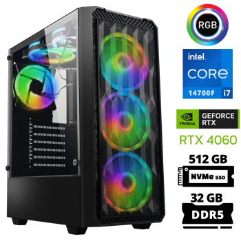 Xaser Delux X91 i7 14700F 32GB DDR5 Ram 512GB M.2 NVMe SSD 8GB RTX4060 Oyuncu Tavsiye Sistem - Xaser