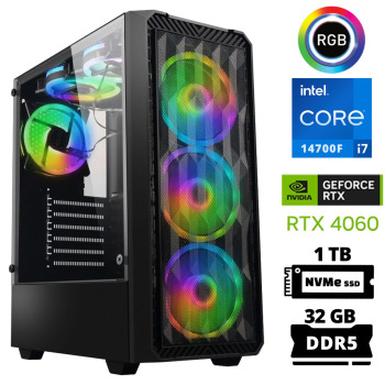 Xaser Delux X92 i7 14700F 32GB DDR5 Ram 1TB M.2 NVMe SSD 8GB RTX4060 Oyuncu Tavsiye Sistem - Xaser