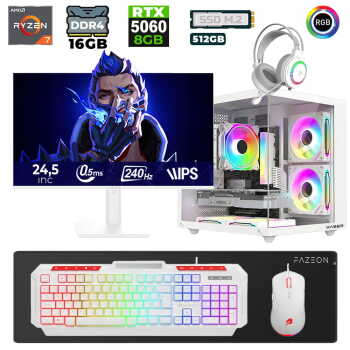 Xaser Eagle X60 Ryzen 7 5700X 16GB Ram 512GB M.2 NVMe SSD 8GB RTX5060 Sıvı Soğutmalı 24.5