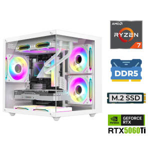 Xaser Elite X140 Ryzen 7 7800X3D 32GB DDR5 Ram 1TB M.2 NVMe SSD 16GB RTX5060Ti Sıvı Soğutmalı Oyuncu Tavsiye Sistem - Xaser