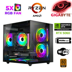 Xaser Epic X90 Ryzen 5 8400F 32GB DDR5 Ram 1TB M.2 NVMe SSD 8GB RTX5060 Masaüstü Oyuncu Bilgisayarı - Xaser