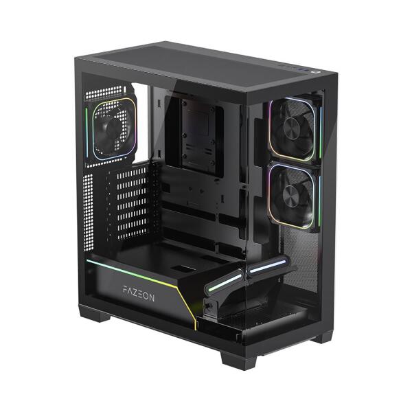 Xaser Fade X70 Ryzen 5 7500F 32GB DDR5 Ram 1TB M.2 NVMe SSD 16GB RTX5060Ti Sıvı Soğutmalı Oyuncu Bilgisayarı - 3