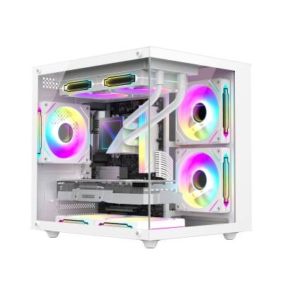 Xaser Game İn Game Cool Beyaz 5x12cm Argb Fanlı M.atx 600w Akvaryum Kasa - 1