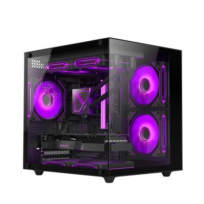 Xaser Game İn Game Cool Siyah 5x12cm Argb Fanlı M.atx 600w Akvaryum Kasa - 1