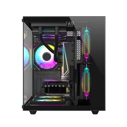 Xaser Game İn Game Cool Siyah 5x12cm Argb Fanlı M.atx 600w Akvaryum Kasa - 2