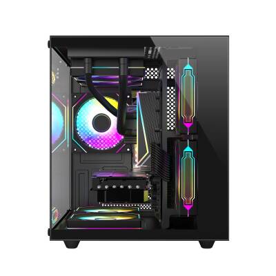 Xaser Game İn Game Cool Siyah 5x12cm Argb Fanlı M.atx 600w Akvaryum Kasa - 2