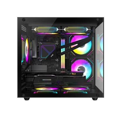 Xaser Game İn Game Cool Siyah 5x12cm Argb Fanlı M.atx 600w Akvaryum Kasa - 3