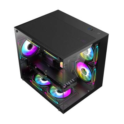 Xaser Game İn Game Cool Siyah 5x12cm Argb Fanlı M.atx 600w Akvaryum Kasa - 4