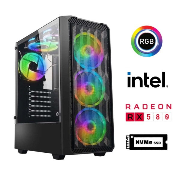 Xaser GX10 i5 4570 16GB Ram 512GB M.2 NVMe SSD 8GB RX580 Oyuncu Tavsiye Sistem - 1